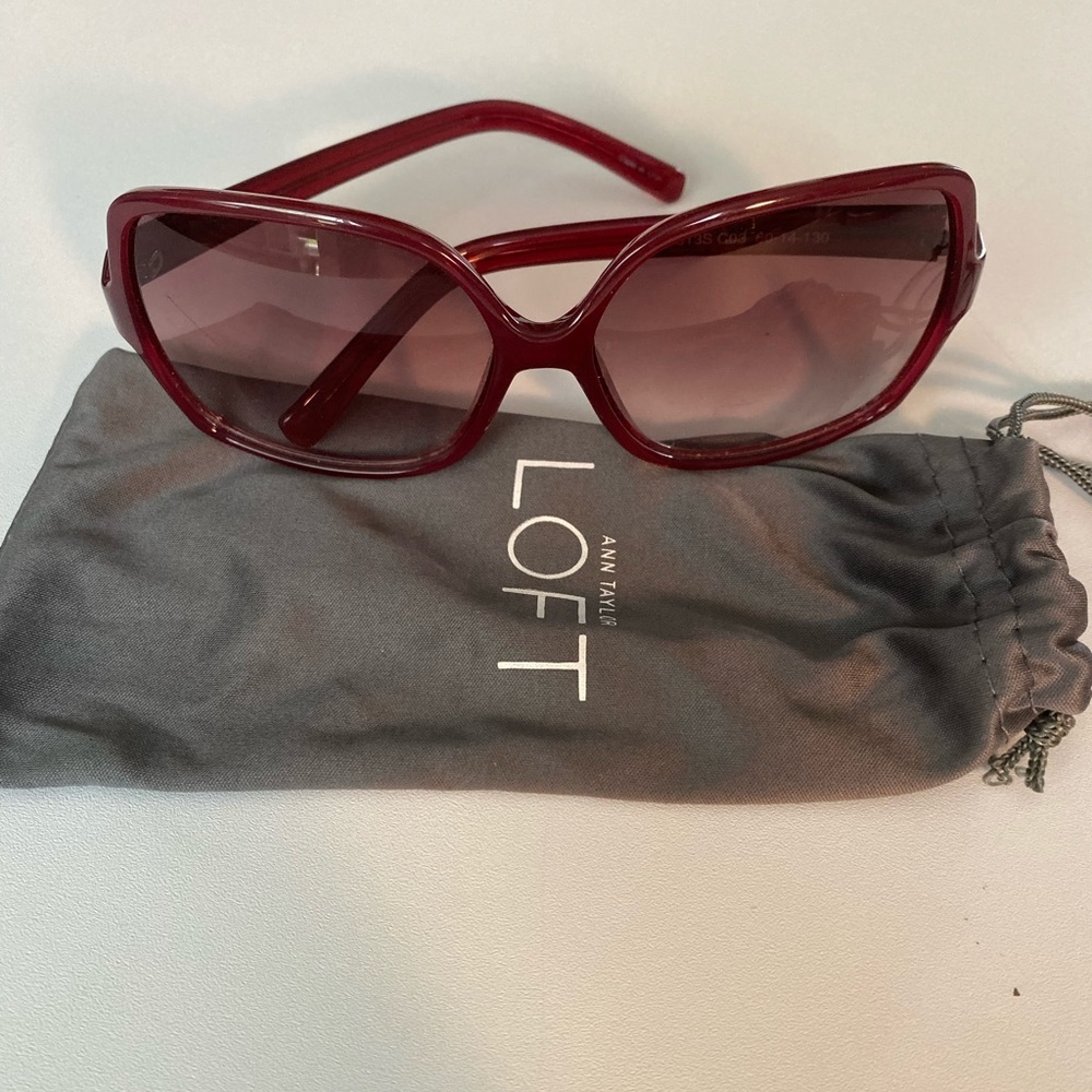 Ann Taylor Maroon/Red Gradient Sunglasses